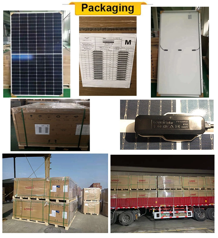 Longi Half Cut 144 Cell 540W 550W Mono Solar Panel Cell PV Module for Solar Power System