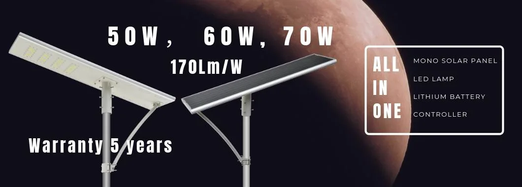Wind All in One HPS Smart LED Electric Integrated Outdoor Modern Street Light 60W Solar Street Light