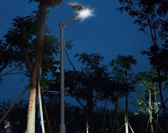 Fabricant Solar Powered All in One 30W 50W 80W LED Réverbère solaire extérieur intégré étanche avec panneau solaire
